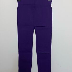 Aura Via Women's Purple High Rise Stretchy Ankle Leggings One Size NWT
